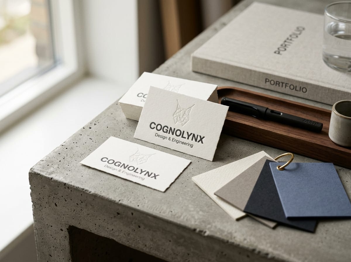Design & Brand — Minimalist Swiss brand identity system